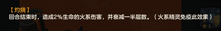 Burn status emblem